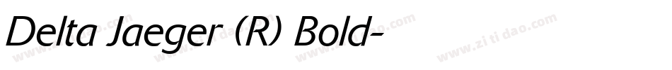 Delta Jaeger (R) Bold字体转换